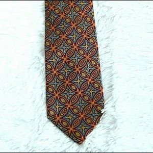 BEAU BRUMMEL Soho Necktie Tie Red Orange Blue